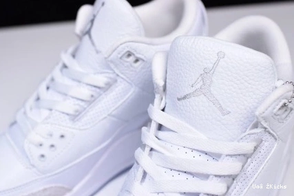 EyeCatching 428 Jordan Retro 3 136064-111 Triple Air White 0902